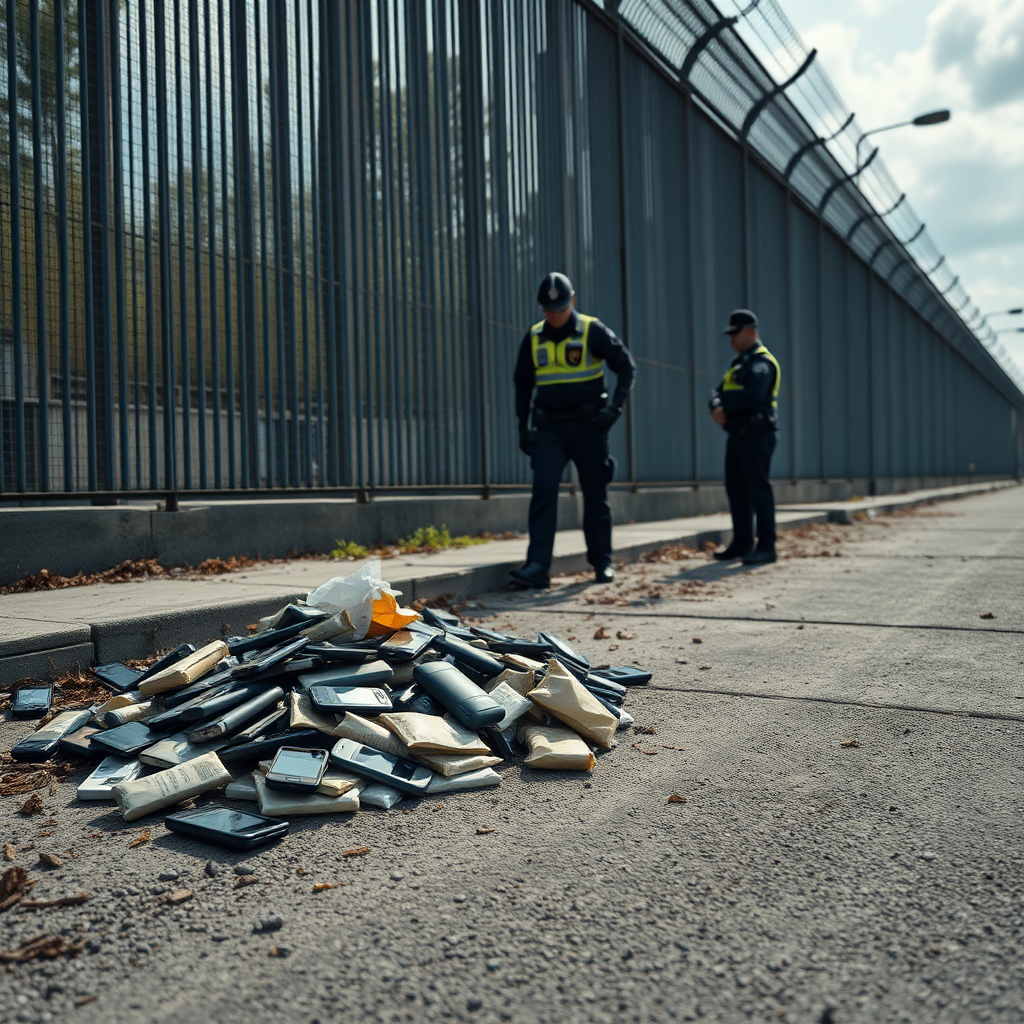 Four on trial following police probe into phones and drugs thrown over prison walls
